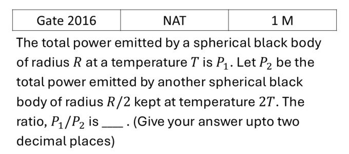 GATE 2016 Quantum Statistical Mechanics previous year question GATE_2016_Q18