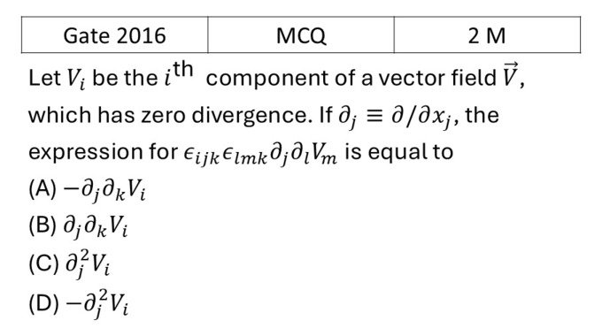 GATE 2016 Tensors previous year question GATE_2016_Q42