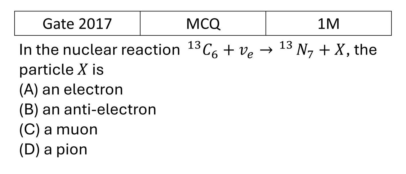 GATE 2017 Radioactivity previous year question GATE_2017_Q25