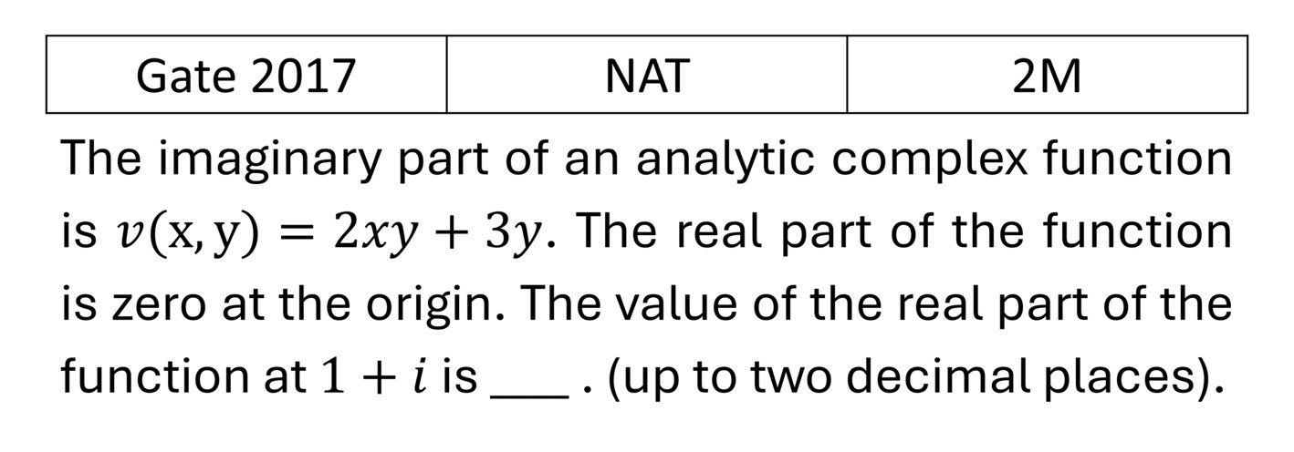 GATE 2017 Complex Analysis previous year question GATE_2017_Q39