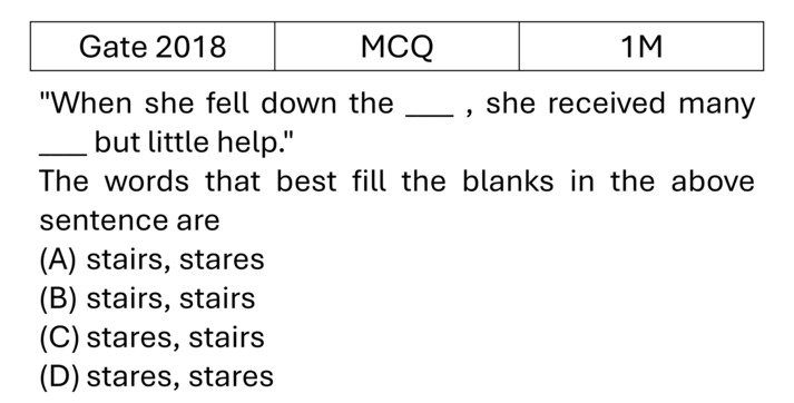 GATE 2018 English previous year question GATE_2018_Q1