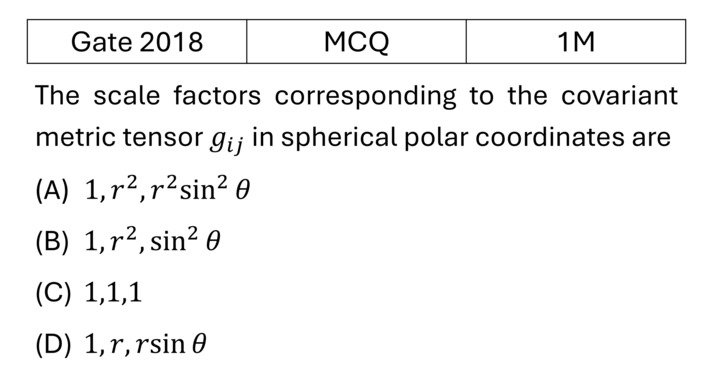 GATE 2018 Tensors previous year question GATE_2018_Q15