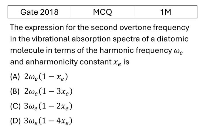 GATE 2018 Molecular Physics previous year question GATE_2018_Q19