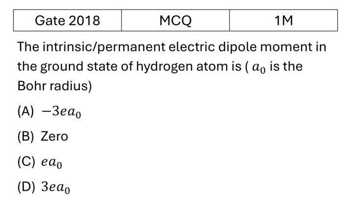 GATE 2018 Effects in atomic physics previous year question GATE_2018_Q25