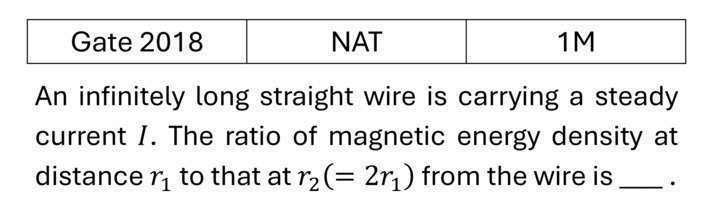 GATE 2018 Magnetism previous year question GATE_2018_Q31