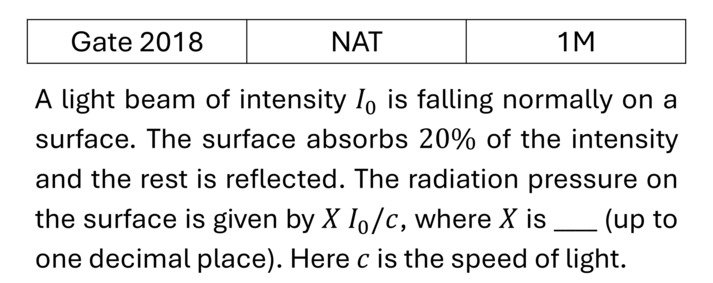 GATE 2018 EM Waves previous year question GATE_2018_Q32