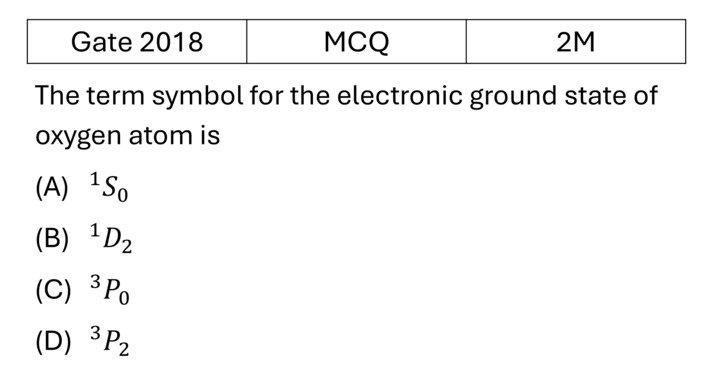 GATE 2018 Effects in atomic physics previous year question GATE_2018_Q44