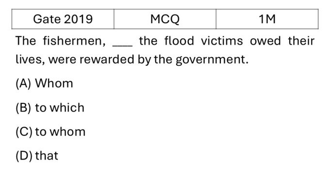 GATE 2019 English previous year question GATE_2019_Q1