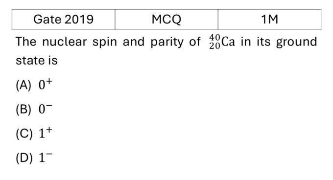 GATE 2019 Shell Model previous year question GATE_2019_Q25