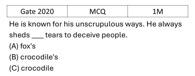 GATE 2020 English previous year question GATE_2020_Q1
