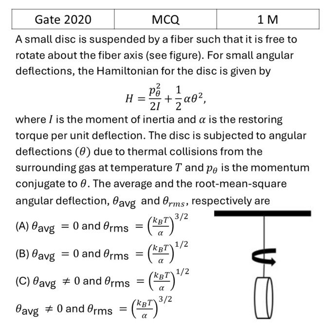 GATE 2020 Kinetic theory of gases previous year question GATE_2020_Q25