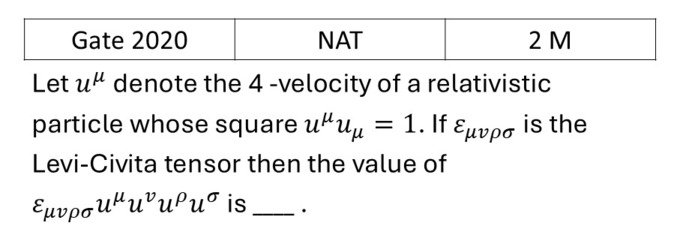 GATE 2020 Tensors previous year question GATE_2020_Q53