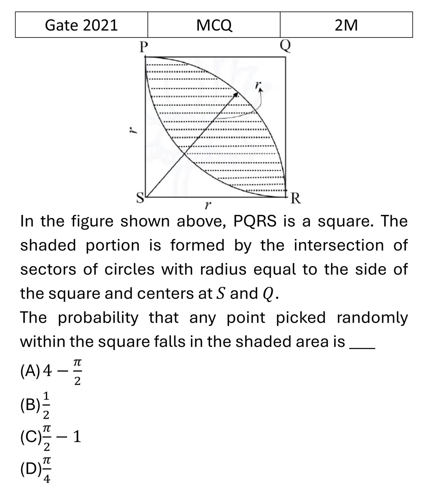 GATE 2021 Geometry previous year question GATE_2021_Q9