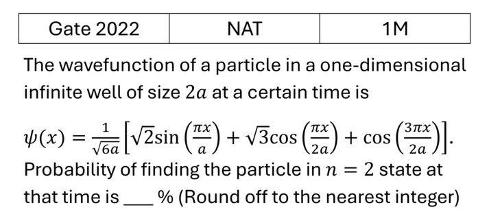 GATE 2022 Potential Well previous year question GATE_2022_Q34