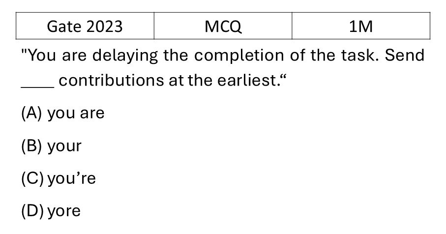 GATE 2023 English previous year question GATE_2023_Q1