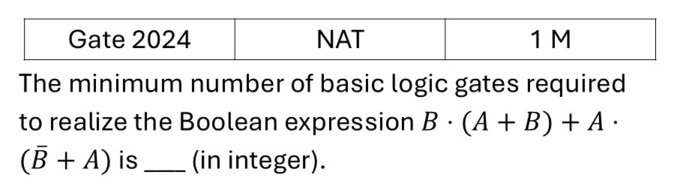 GATE 2024 Logic Gates previous year question GATE_2024_Q32