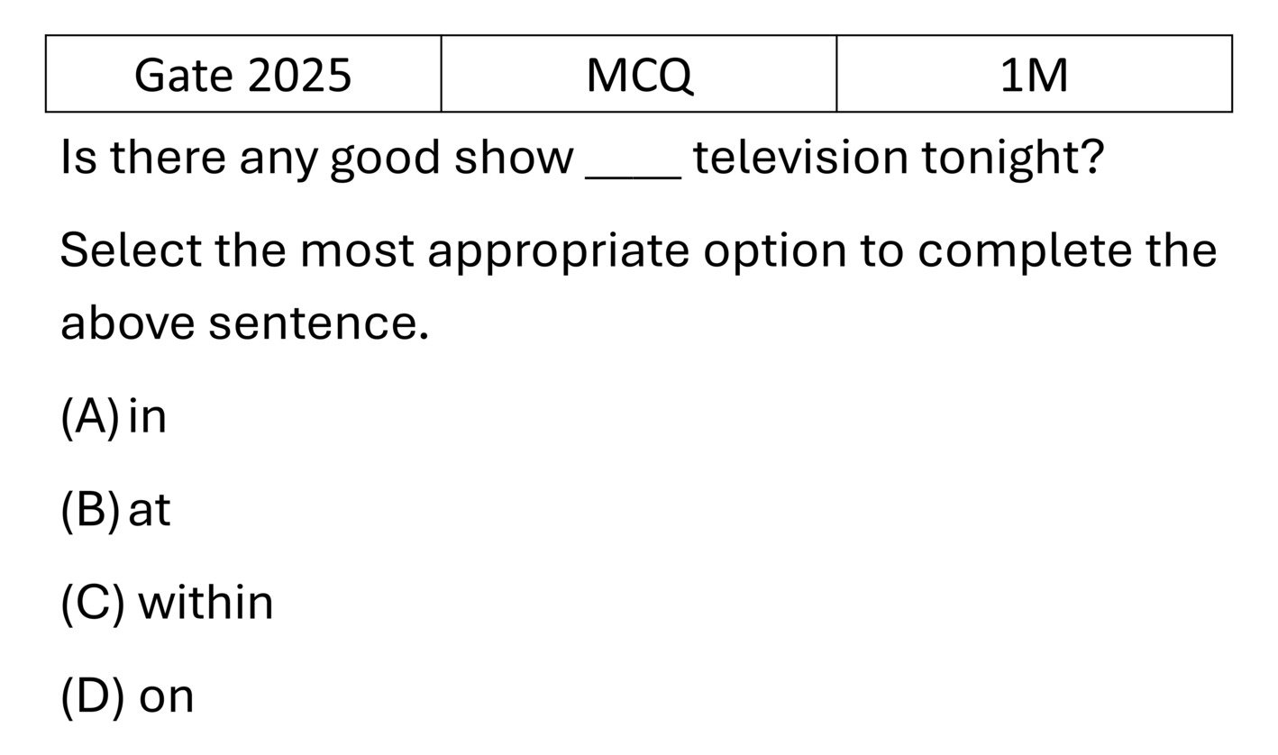 GATE 2025 English previous year question GATE_2025_Q1
