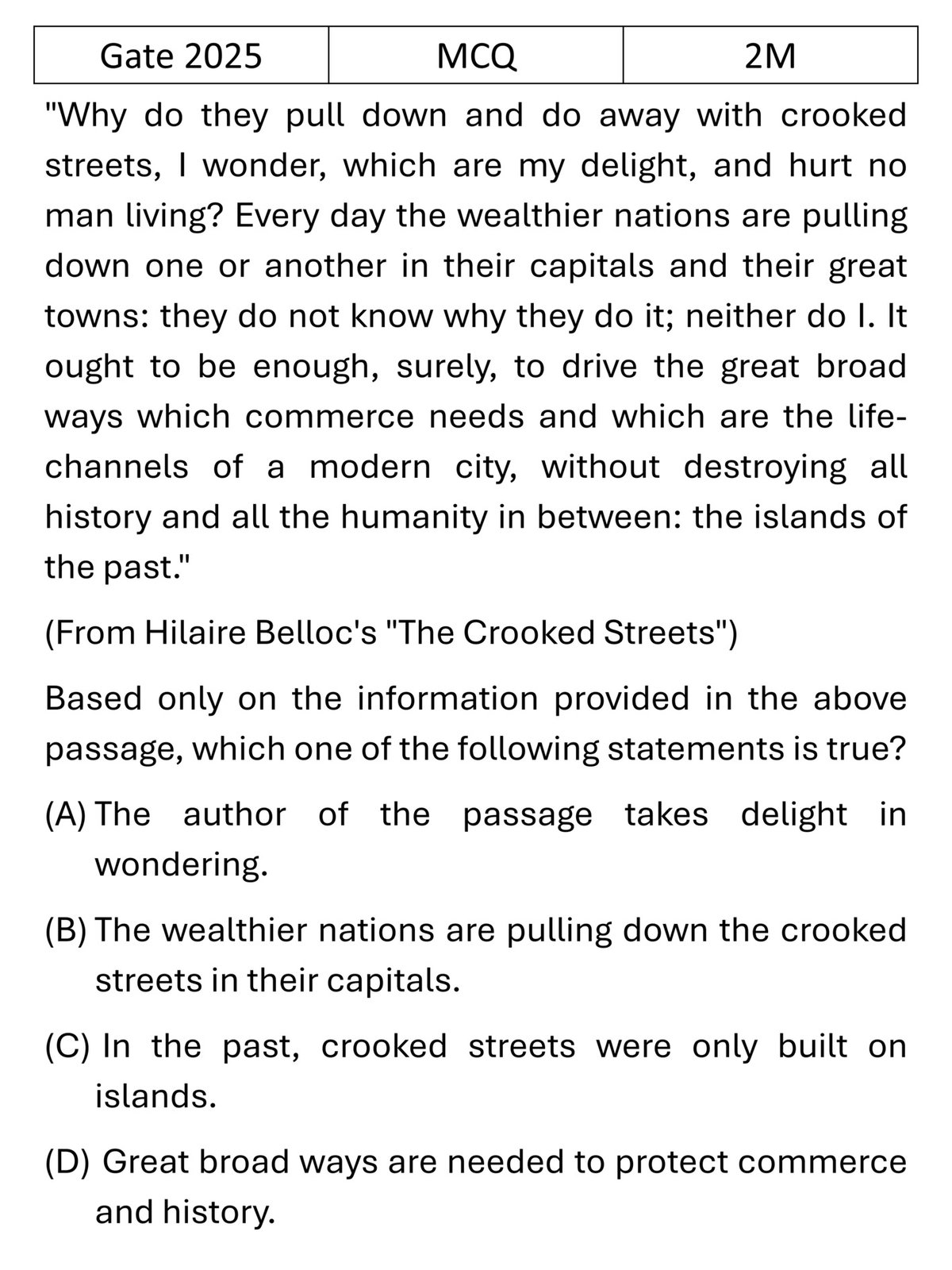 GATE 2025 English previous year question GATE_2025_Q6