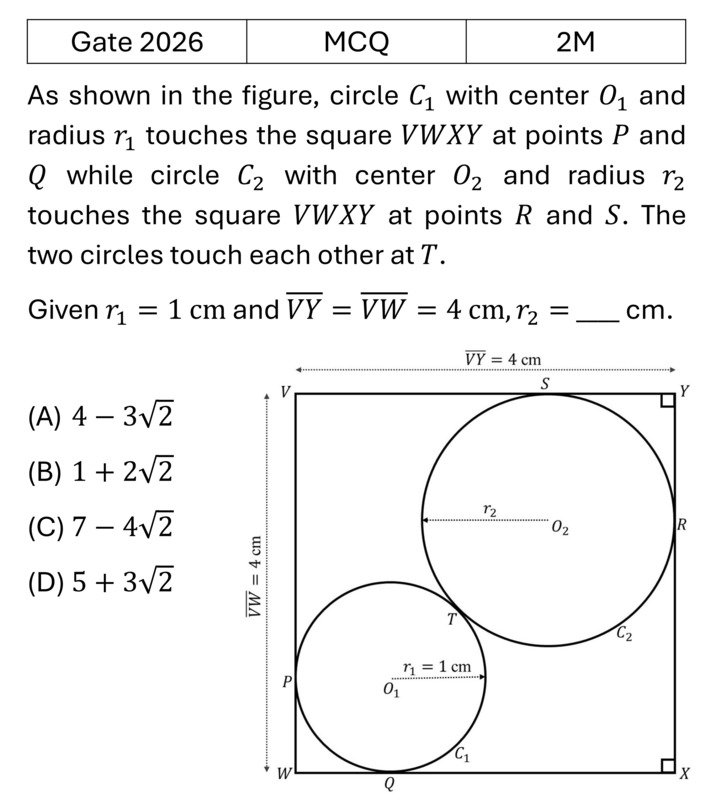 GATE 2026 Geometry previous year question GATE_2026_Q10