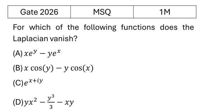 GATE 2026 Vector Analysis previous year question GATE_2026_Q27