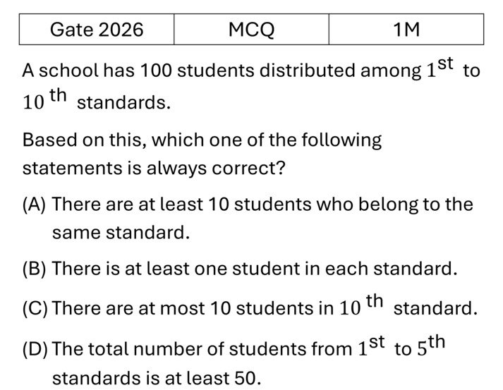 GATE 2026 Reasoning previous year question GATE_2026_Q3