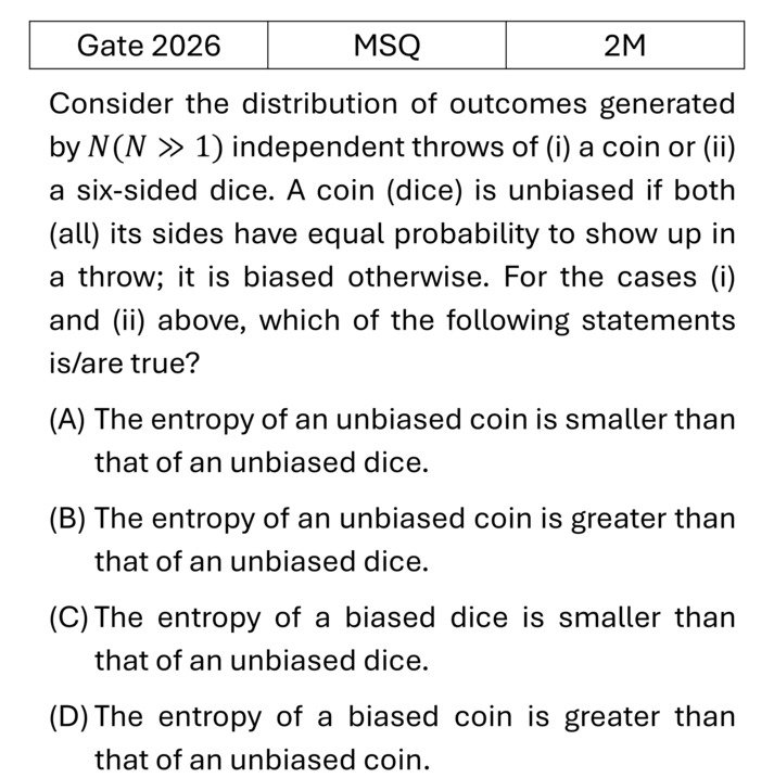 GATE 2026 Probability previous year question GATE_2026_Q53