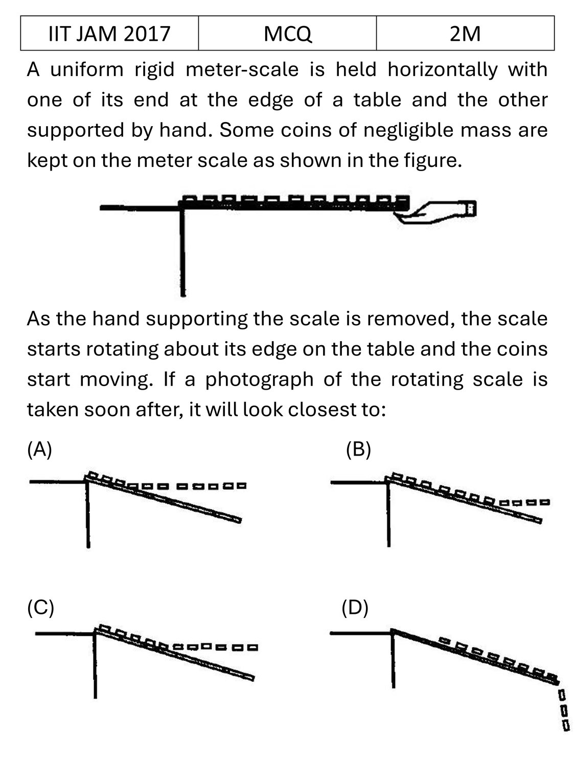 IIT JAM 2017 Basic Mechanics previous year question IIT_JAM_2017_Q16