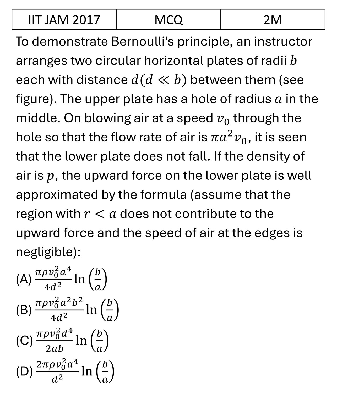 IIT JAM 2017 Bulk Matter previous year question IIT_JAM_2017_Q20