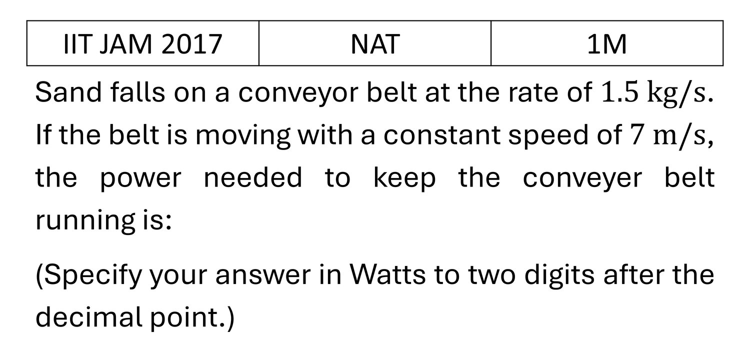 IIT JAM 2017 Basic Mechanics previous year question IIT_JAM_2017_Q44