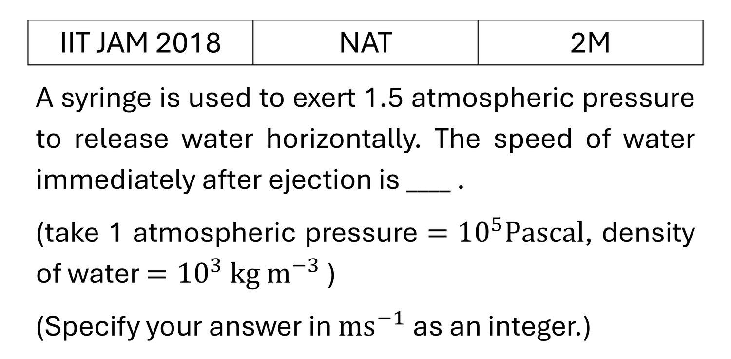 IIT JAM 2018 Bulk Matter previous year question IIT_JAM_2018_Q54