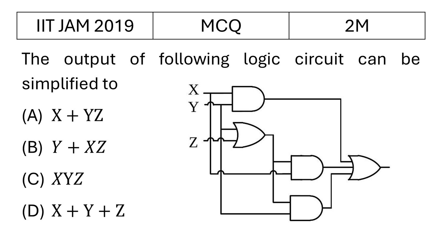 IIT JAM 2019 Digital Electronics previous year question IIT_JAM_2019_Q16