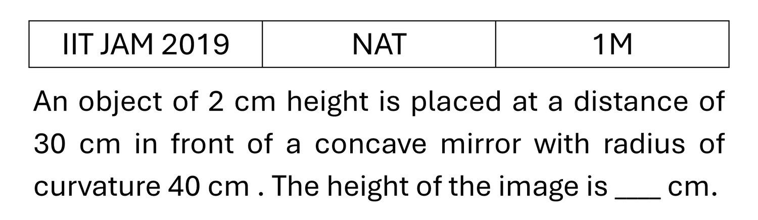 IIT JAM 2019 Ray Optics previous year question IIT_JAM_2019_Q45