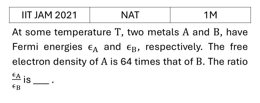 IIT JAM 2021 Quantum Stat. Mech. previous year question IIT_JAM_2021_Q46