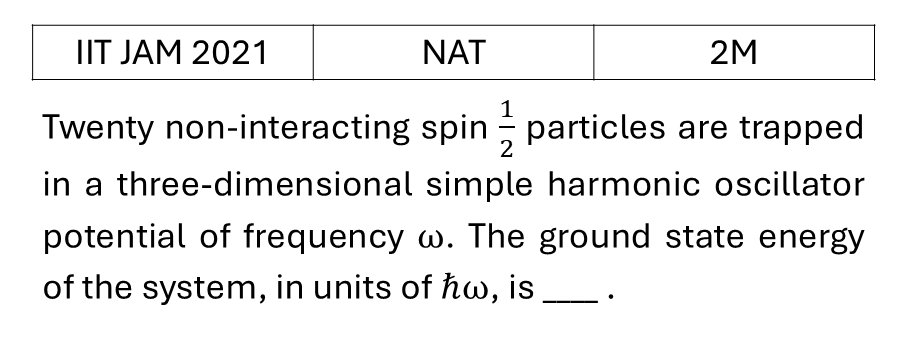 IIT JAM 2021 Harmonic Oscillator previous year question IIT_JAM_2021_Q52