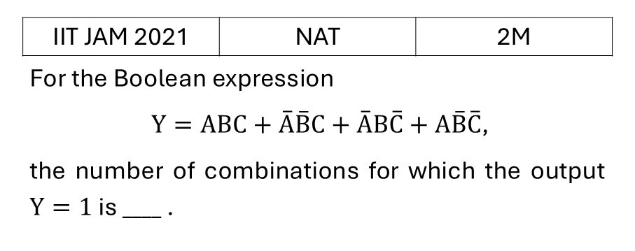 IIT JAM 2021 Digital Electronics previous year question IIT_JAM_2021_Q54