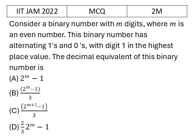 IIT JAM 2022 Digital Electronics previous year question IIT_JAM_2022_Q30