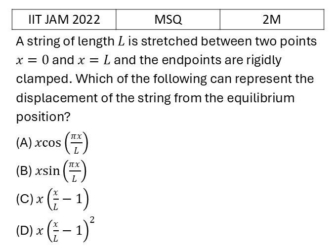 IIT JAM 2022 Waves previous year question IIT_JAM_2022_Q38