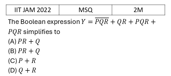 IIT JAM 2022 Digital Electronics previous year question IIT_JAM_2022_Q39