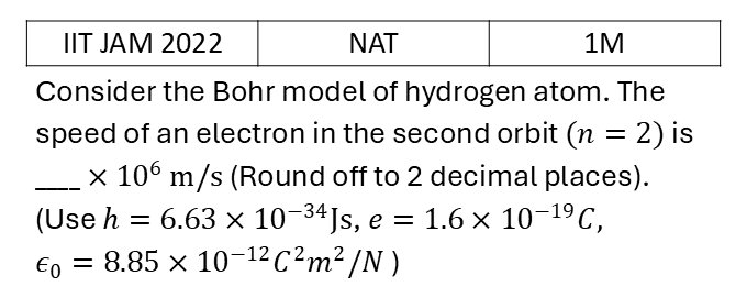 IIT JAM 2022 Atomic Physics previous year question IIT_JAM_2022_Q48