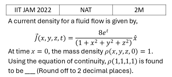 IIT JAM 2022 Bulk Matter previous year question IIT_JAM_2022_Q55