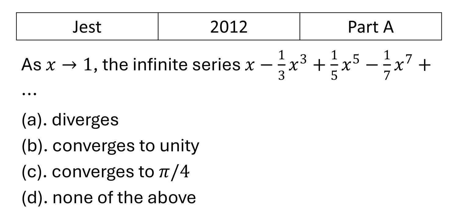 JEST 2012 Basic Calculus previous year question JEST_2012_Q24
