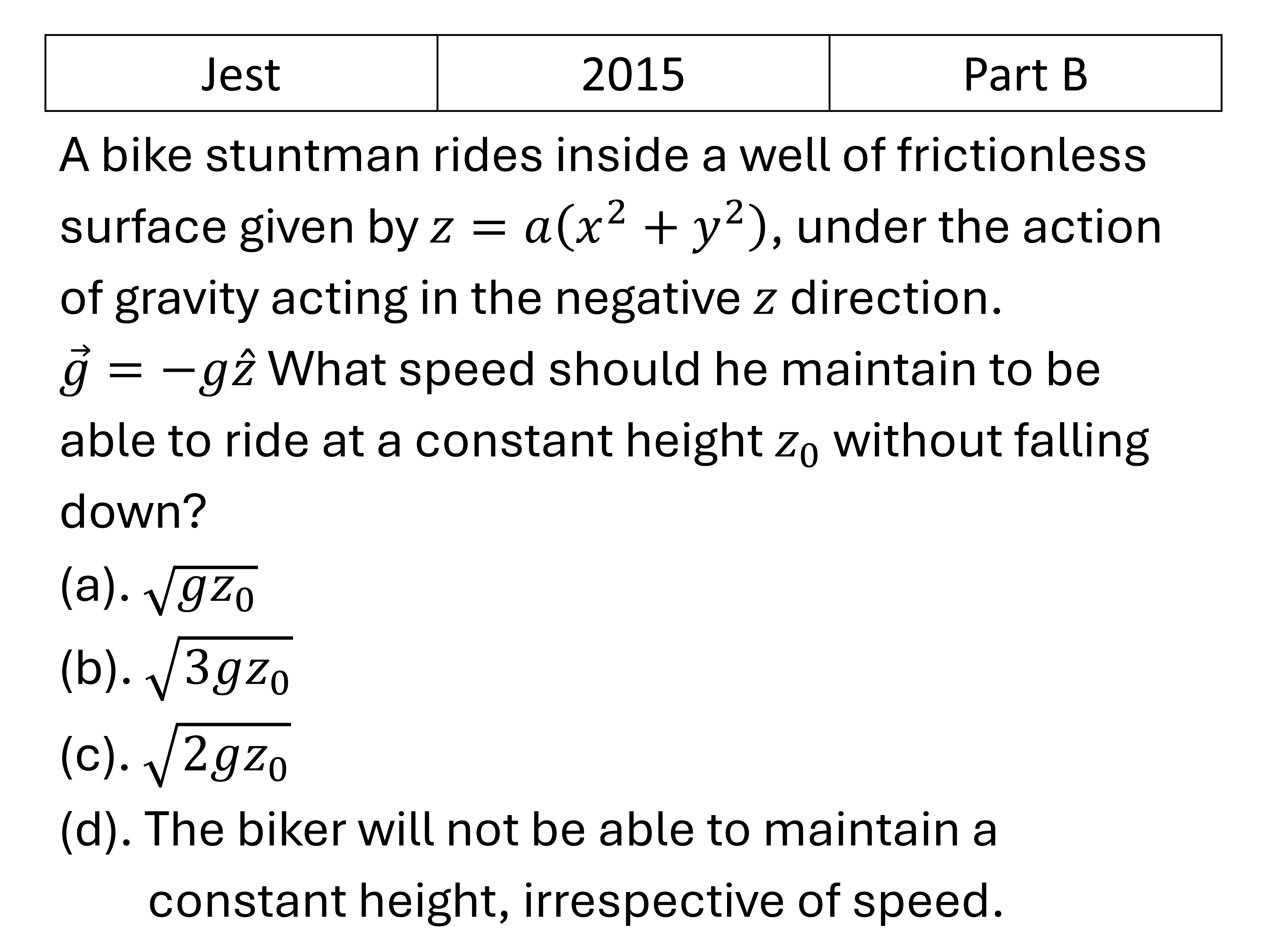 JEST 2015 Lagrangian and Hamiltonian previous year question JEST_2015_Q48
