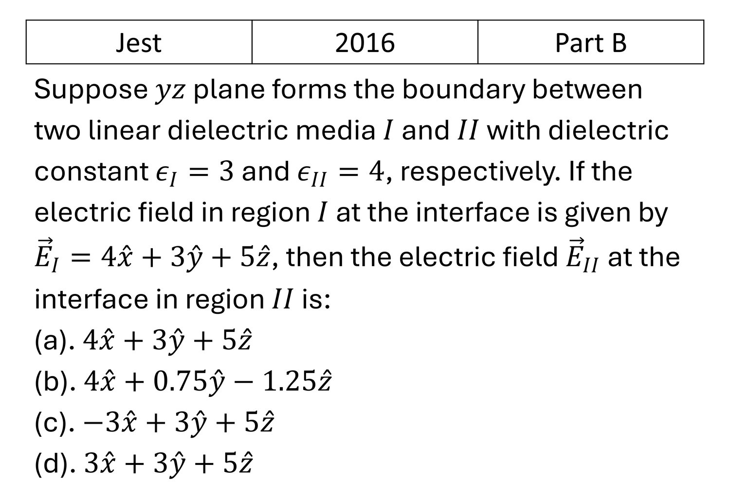 JEST 2016 Electric field in matter previous year question JEST_2016_Q45