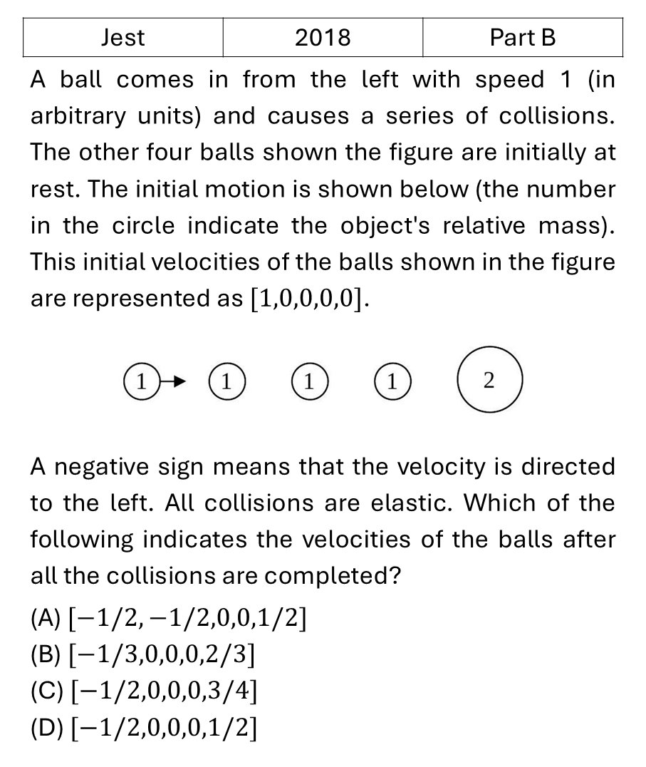 JEST 2018 Basic Mechanics previous year question JEST_2018_Q33
