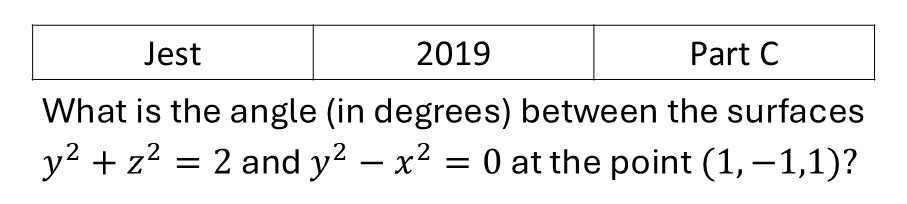 JEST 2019 Vector Analysis previous year question JEST_2019_Q42