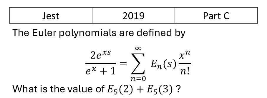 JEST 2019 Special Functions previous year question JEST_2019_Q43