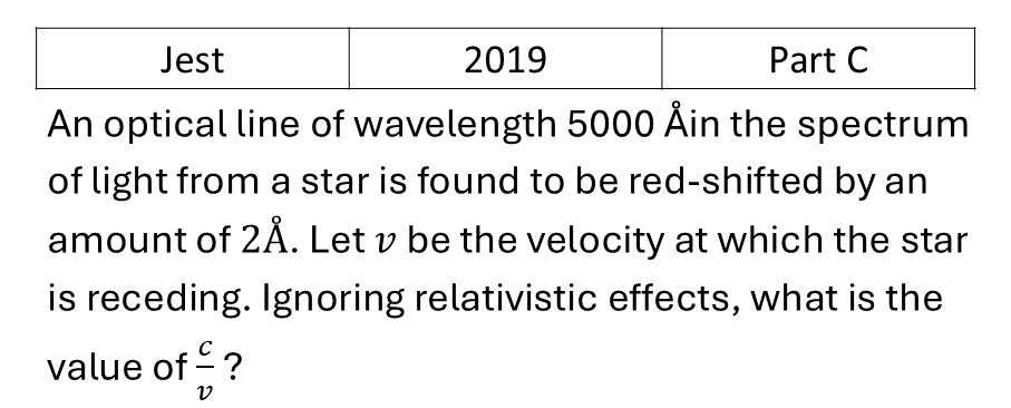 JEST 2019 Relativity previous year question JEST_2019_Q44