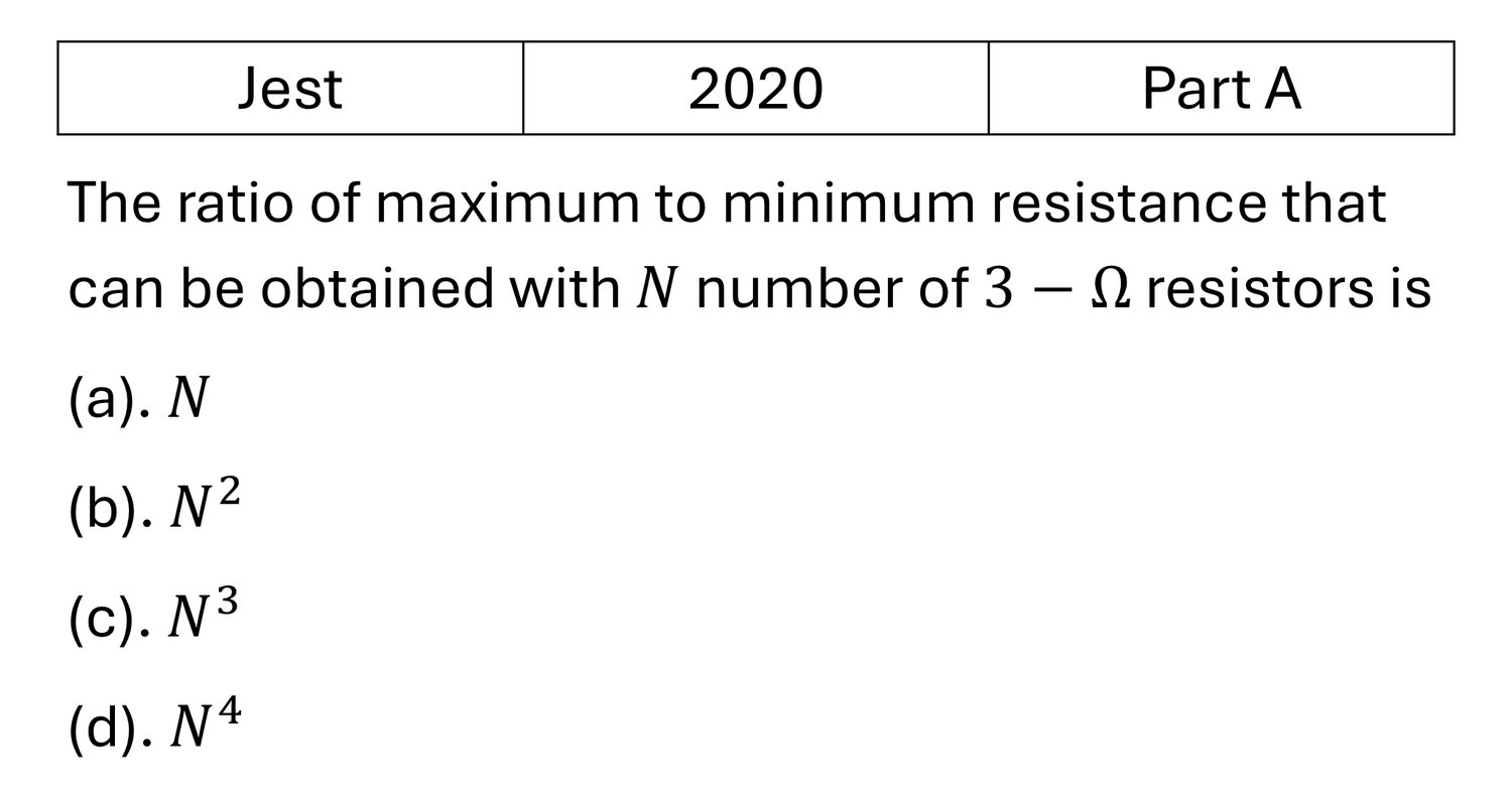JEST 2020 Basic Electronics previous year question JEST_2020_Q20