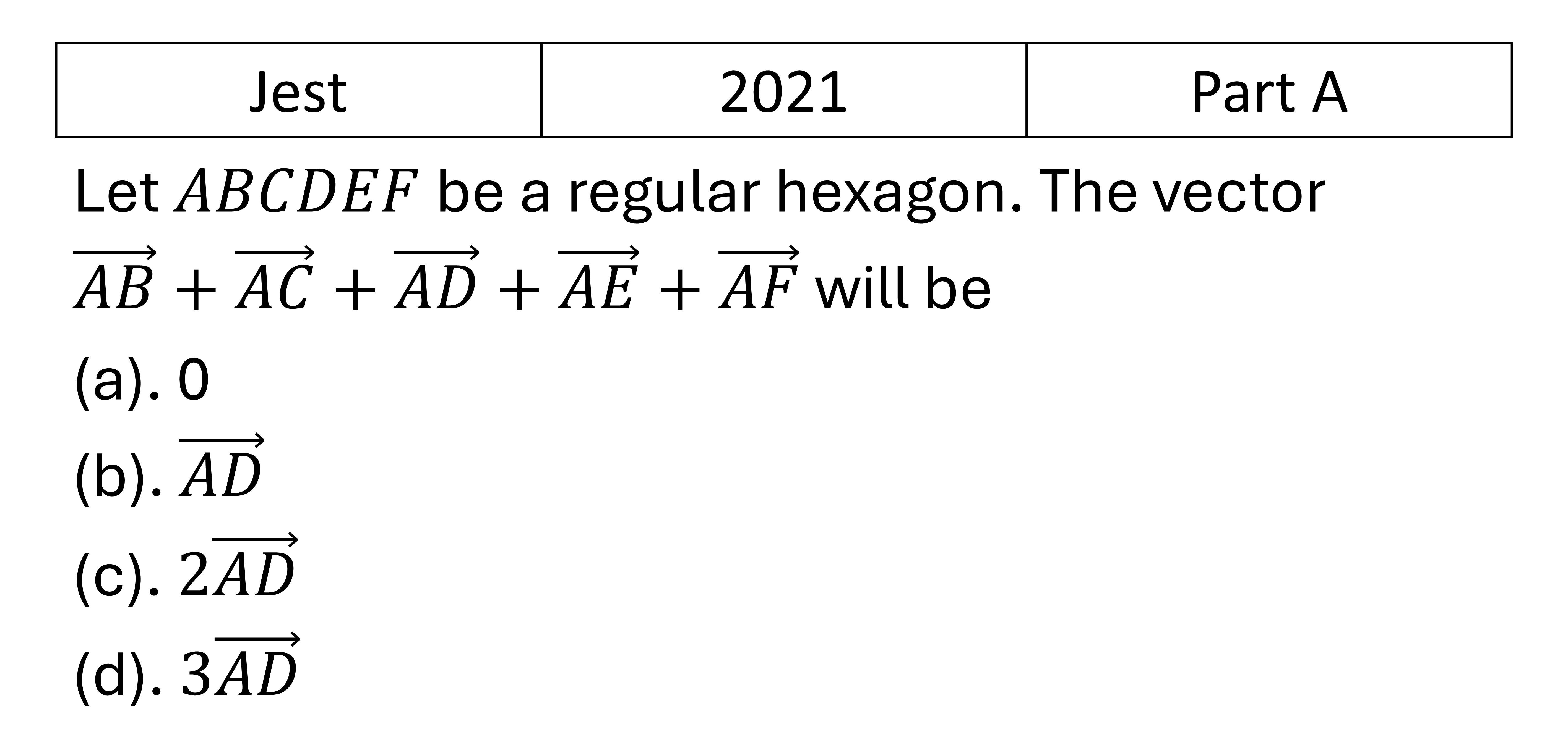 JEST 2021 Vector Analysis previous year question JEST_2021_Q3