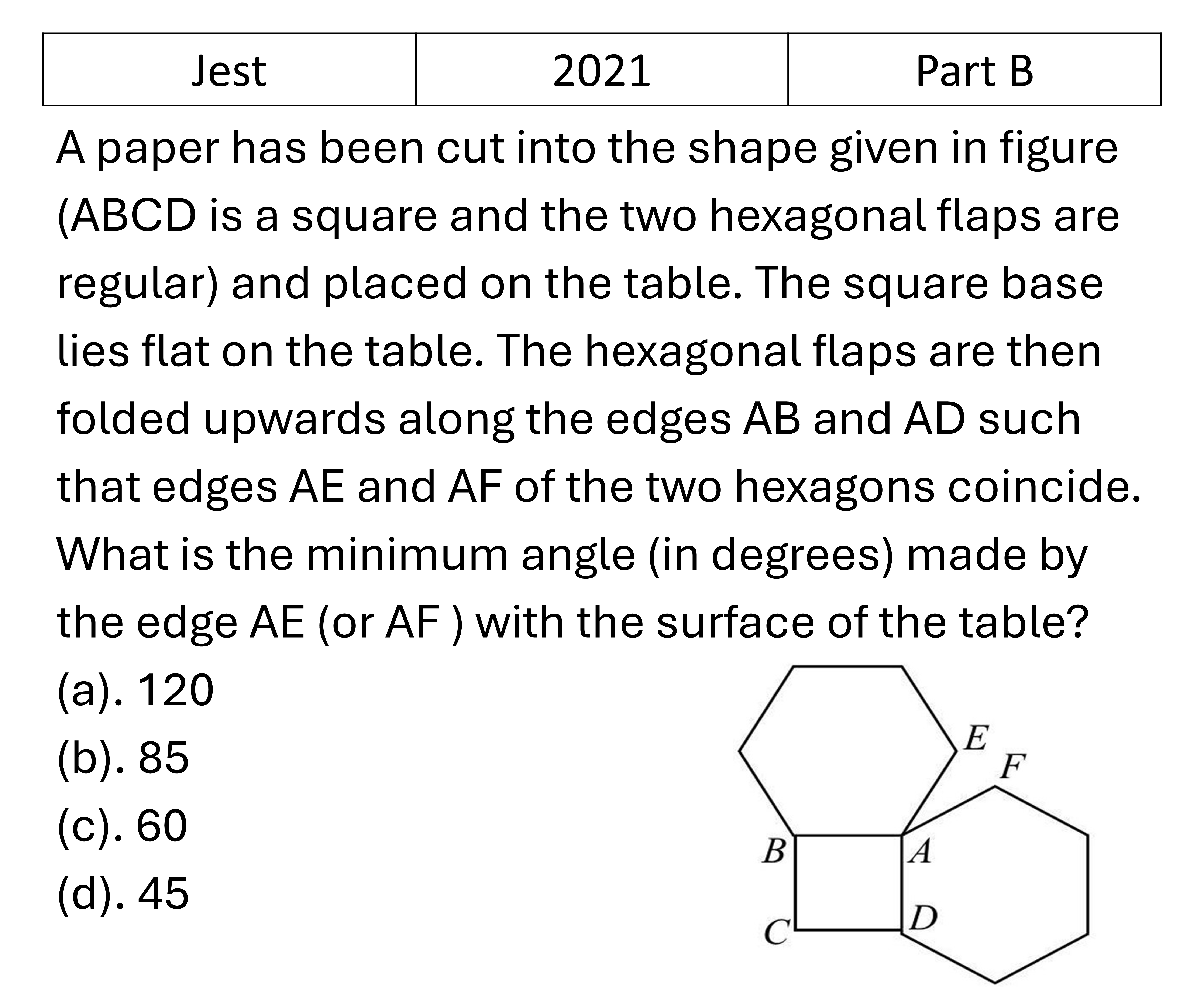 JEST 2021 Basic Mechanics previous year question JEST_2021_Q34